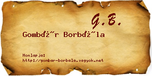 Gombár Borbála névjegykártya